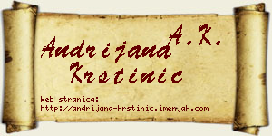 Andrijana Krstinić vizit kartica